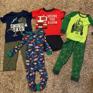Lot of toddler boys pajamas 3t-4t